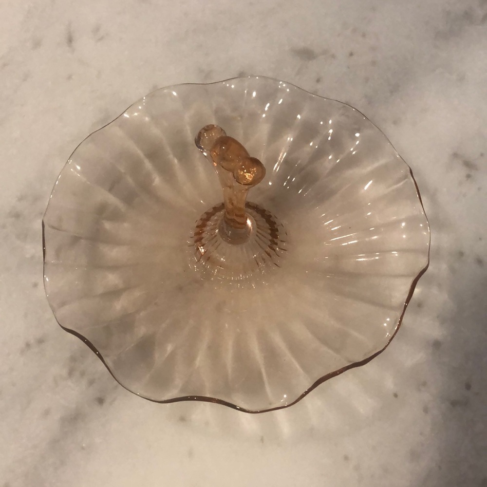 Pink depression glass